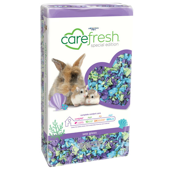 Picture of Carefresh Dust-Free Sea Glass Natural Paper Small Pet Bedding with Odor Control, 10L