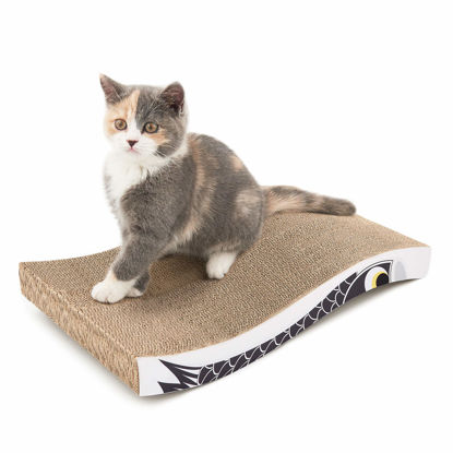 Picture of Coching Cat Scratcher Cardboard Cat Scratch Pad with Premium Scratch Textures Design Durable Cat Scratching Pad Reversible