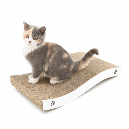 Picture of Coching Cat Scratcher Cardboard Cat Scratch Pad with Premium Scratch Textures Design Durable Cat Scratching Pad Reversible