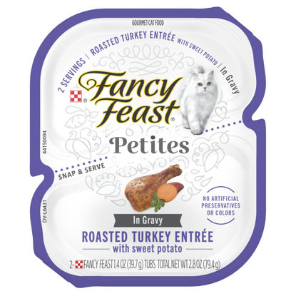 Picture of Purina Fancy Feast Gourmet Gravy Wet Cat Food, Petites Turkey & Sweet Potato Entree - 2.8 Ounce (Pack of 12)