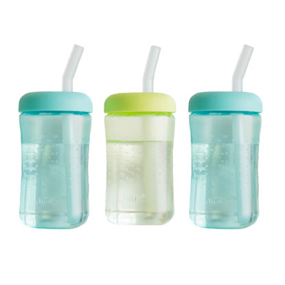 Picture of The First Years Squeeze & Sip Toddler Straw Cups - Squeezable Transition Sippy Cup with Silicone Straw - Toddler Feeding Supplies - 7 Oz - 3 Count - Ages 6 Months and Up