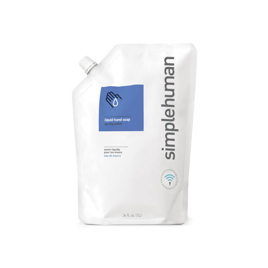 Picture of simplehuman Spring Water Moisturizing Liquid Hand Soap Refill Pouch, 34 Fl. Oz.