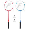 Picture of Franklin Sports Badminton Racket + Birdie Set - Replacement Badminton Equipment for Kids + Adults - 2 Player Badminton Racket Set, Red/ White/ Blue