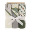 Picture of Cudlie Buttons & Stitches Baby Boy 3 Pack Rolled/Carded Hooded Towels in Dino Roar Print (GS71721)