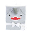 Picture of Hudson Baby Unisex Baby Cotton Animal Face Hooded Towel, Shark, One Size