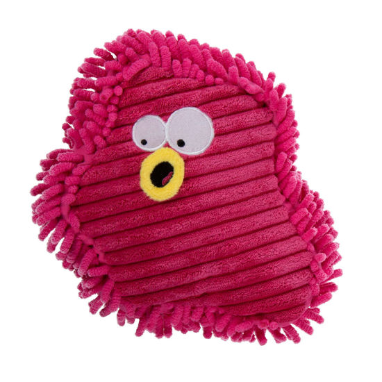 Picture of goDog PlayClean Germs Squeaky Plush Dog Toy with Odor-Eliminating Essential Oils, Chew Guard Technology - Pink, Large