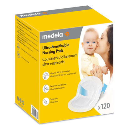 Picture of Medela Ultra-Breathable Nursing Pad | 120 Count, Highly Absorbent, Breathable and Discreet for Comfortable Wear