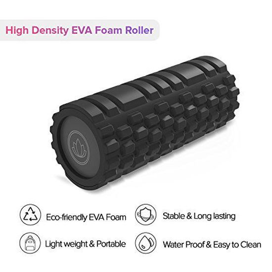 Picture of LEVOIT Foam Roller with Free Online Instructional Video,High Density EVA Foam with Grid for Muscles,Physical Therapy & Exercise,Deep Tissue Muscle Massage,Ideal for CrossFit,Yoga & Pilates(13"x5.5")