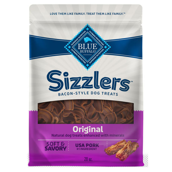 Picture of Blue Buffalo Sizzlers Bacon-Style Original Flavor Dog Treats with Real USA Pork, 28 oz.