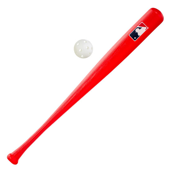 Picture of Franklin Sports Plastic Baseball Bat + Ball Set - MLB Kids Plastic Bats - Lightweight Kids Bat + Plastic Baseball Set - 30" Youth Baseball Bat - Red