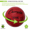 Picture of Champion Sports Extreme Series Soccer Ball, Regulation Size 5 - Collegiate, Professional, and League Standard Kick Balls - All Weather, Soft Touch, Maximum Air Retention - For Adults, Teenagers, Red