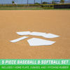 Picture of GoSports Baseball & Softball 5 Piece Base Set - Rubber Field Bases for Kids & Adults