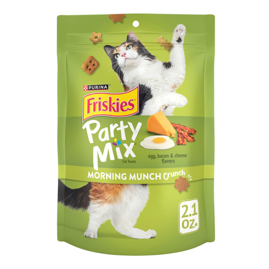 Picture of Purina Friskies Party Mix Morning Munch Crunch Cat Treats - (Pack of 10) 2.1 oz. Pouches