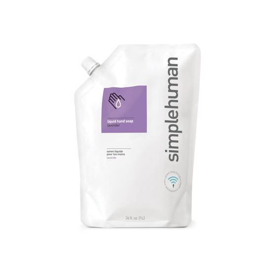 Picture of simplehuman Lavender Moisturizing Liquid Hand Soap Refill Pouch, 34 Fl. Oz.