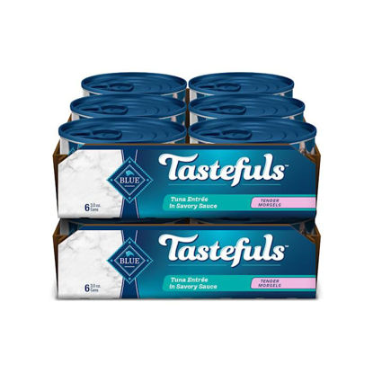 Picture of Blue Buffalo Blue Tastefuls Tuna Entree in Savoury Sauce Tender Morsels Wet Cat Food, 3 oz., Case of 12