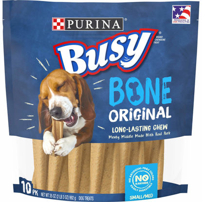 Picture of PURINA Busy Made in USA Facilities Small/Medium Dog Bones, Original - 10 ct. Pouch