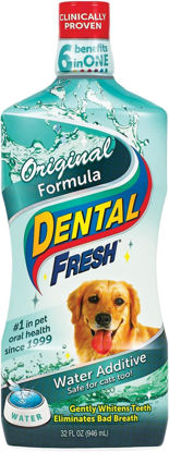 Picture of Dental Fresh Water Additive for Dogs, Original Formula, 32oz - Dog Breath Freshener and Dog Teeth Cleaning for Dog Dental Care- Add to Water