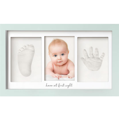 Picture of Baby Hand and Footprint Kit - Baby Footprint Kit, Newborn Keepsake Frame, Baby Handprint Kit, Personalized Baby Gifts, Nursery Decor, Baby Shower Gifts for Girls Boys(Sage)