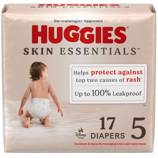 Picture of Huggies Size 5 Diapers, Skin Essentials Baby Diapers, Size 5 (27+ lbs), 17 Count