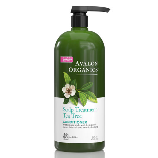 Picture of Avalon Organics Scalp Treatment Tea Tree Conditioner, Encourages Scalp Well-Being and Leaves Hair Soft, 32 Fluid Ounces