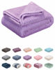 Picture of Fuzzy Throw Blanket, Plush Fleece Blankets for Adults, Toddler, Boys and Girls, Warm Soft Blankets and Throws for Bed, Couch, Sofa, Travel and Outdoor, Camping (40Wx60L, M-Lavender)