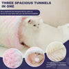 Picture of Tempcore Plush Pet Cat Tunnel Tube Cat Toys 3 Way Collapsible, Cat Tunnels for Indoor Cats，Kitty Tunnel Bored Cat Pet Toys Peek Hole Toy Ball Cat, Puppy, Kitty, Kitten, Rabbit Rainbow