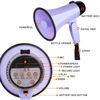 Picture of MyMealivos Portable Megaphone Bullhorn 20 Watt Power Megaphone Speaker Voice and Siren/Alarm Modes with Volume Control and Strap (Purple)