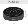 Picture of MateeyLife Large Slow Feeder Dog Bowls 2PCS, Anti-Choking Puzzle Dog Food Bowls, Anti-Slip Interactive Dog Feeding Bowls Slow Down Eating, Bloat Stop Maze Dog Dishes Dog Feeder 4 Cups Gray&Black