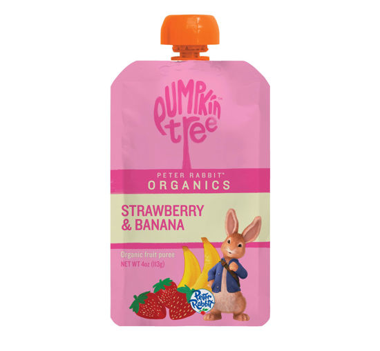 Picture of Pumpkin Tree Peter Rabbit Organics Strawberry and Banana Pure Fruit Snack, 4 Ounce (Pack of 10)