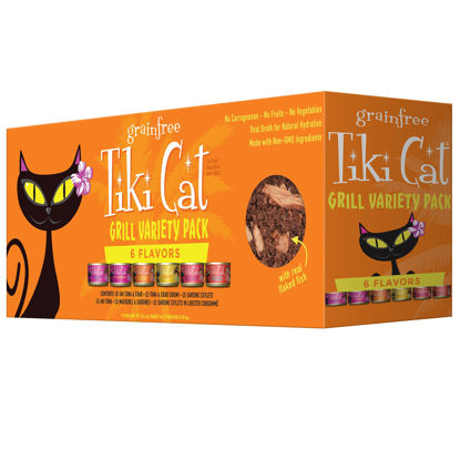 Picture of Tiki Cat Grill Wet Cat Food, Variety Pack, 2.8 oz. Cans (12 Count)