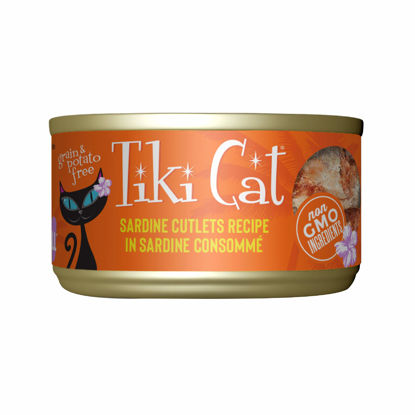 Picture of Tiki Cat Grill Wet Cat Food, Sardine Cutlets, 2.8 oz. Cans (12 Count)