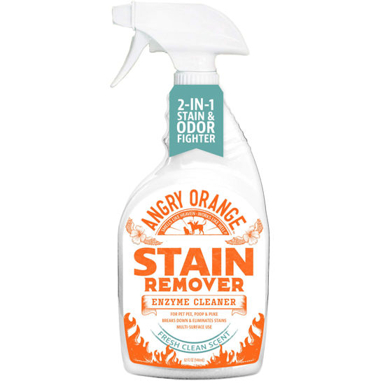 Picture of ANGRY ORANGE Stain & Odor Remover - 32oz Enzyme Pet Cleaner - Dog & Cat Urine Destroyer and Stain Remover - Fresh Scented Cleaning Solution - Puppy Supplies