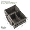 Picture of Parker Baby Diaper Caddy - Nursery Storage Bin and Car Organizer for Diapers and Baby Wipes - Peppercorn Dark Gray, Regular