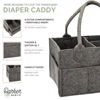 Picture of Parker Baby Diaper Caddy - Nursery Storage Bin and Car Organizer for Diapers and Baby Wipes - Peppercorn Dark Gray, Regular