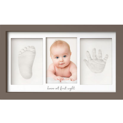 Picture of Baby Hand and Footprint Kit - Baby Footprint Kit, Newborn Keepsake Frame, Baby Handprint Kit, Personalized Baby Gifts, Nursery Decor, Baby Shower Gifts for Girls Boys(Taupe)