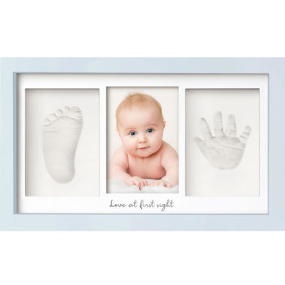 Picture of Baby Hand and Footprint Kit - Baby Footprint Kit, Newborn Keepsake Frame, Baby Handprint Kit,Personalized Baby Gifts, Nursery Decor,Baby Shower Gifts for Girls Boys, Mother's Day Gifts(Mist Blue)