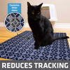 Picture of Drymate Original Cat Litter Mat, Contains Mess from Box, Protects Floors, Urine-Proof, Machine Washable, Soft on Kitty Paws, Absorbent, Waterproof (USA Made, Recycled Content) (29”x36”)(Indigo Blue)