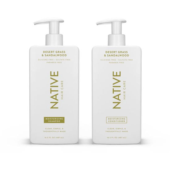 Picture of Native Desert Grass & Sandalwood Shampoo and Conditioner Contain Naturally Derived Ingredients |All Hair Type Color & Treated, Fine to Dry Damaged, Sulfate & Dye Free - 2-Pack