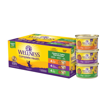 Picture of Wellness Complete Health Chicken & Turkey Pate Favorites Variety Pack, 3 Ounce Can (Pack of 12)