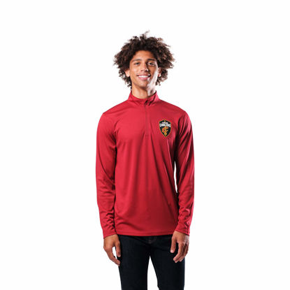 Picture of Ultra Game NBA Men's Quarter Zip Long Sleeve Pullover T-Shirt