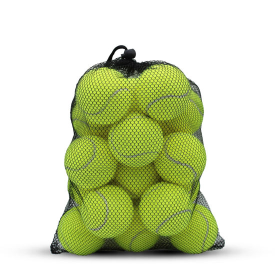 Picture of SHYUJAJIE Tennis Balls, 20 Pack Training Tennis Balls,High Elasticity Practice Tennis Balls for Beginner, Exercise Playing Balls for Pet Dog (Yellow)