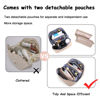 Picture of Travel Makeup Bag for Women Organizer: 3 Set Large Capacity Cosmetic Bags - Toiletry Bag with Divider 09-Champagne Gold