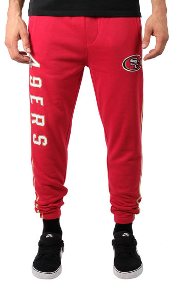 Picture of Ultra Game NFL Men's Super Soft Game Day Jogger Sweatpants, San Francisco 49ers, Team Color, Small