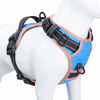 Picture of PHOEPET 2019 Upgraded No Pull Dog Harness, Reflective Adjustable Vest, with a Training Handle + 2 Metal Leash Hooks+ 3 Snap Buckles +4 Slide Buckles(XL, Blue)