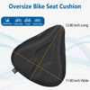 Picture of Zacro Bike Seat Cushion - Padded Gel Bike Seat Cover, Compatible with Peloton, Adjustable for Men & Womens Comfort on Stationary Exercise, Mountain and Road Bicycle Seats