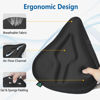 Picture of Zacro Bike Seat Cushion - Padded Gel Bike Seat Cover, Compatible with Peloton, Adjustable for Men & Womens Comfort on Stationary Exercise, Mountain and Road Bicycle Seats