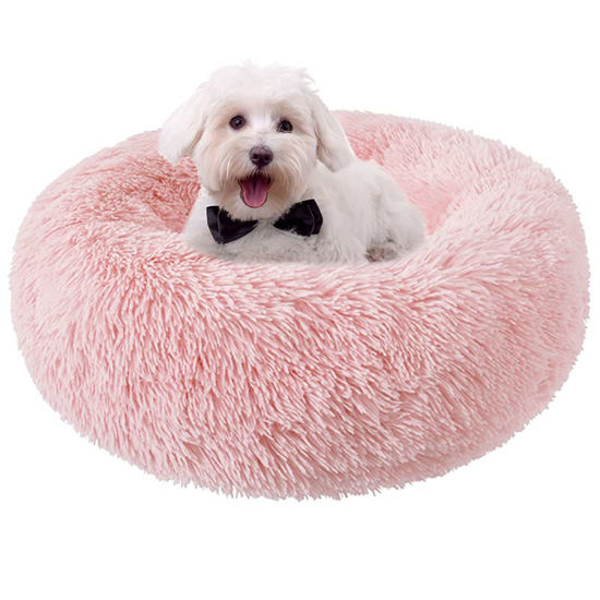 Picture of Dog Bed for Small Medium Large Dogs, 24 inch Calming Dogs Bed, Washable-Round Cozy Soft Pet Bed for Puppy and Kitten with Slip-Resistant Bottom