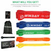 Picture of WIKDAY Resistance Bands, Pull Up Bands, Workout Bands for Exercise, Thick Heavy Resistance Band Set with Door Anchor, Elastic Bands for Body Stretching, Training at Home/Gym for Men & Women