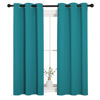 Picture of NICETOWN Room Darkening Curtains 54 inch Length 2 Panels, Thermal Insulated Grommet Blackout Curtains for Modern Casual Elegant Bedroom Kids Room Theme Decoration (Peacock Teal, 2 Pieces, W34)