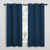 Picture of NICETOWN Room Darkening Curtains 63 inch Length 2 Panels, Thermal Insulated Grommet Blackout Curtains for Modern Casual Elegant Bedroom Kids Room Theme Decoration (Moroccan Blue, 2 Pieces, W42)